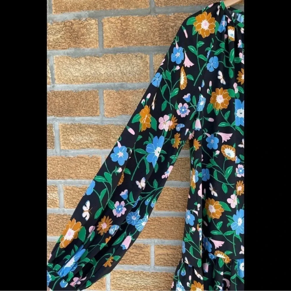 KATE SPADE NEW YORK KATE SPADE Floral
Garden Tulip Dress In Black LARGE - Picture 3 of 13